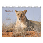 Kalahari! Kgalagadiのカレンダーのほ乳類 カレンダー (カバー)