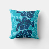 Kalakauaのボーダーハワイのハイビスカスの枕 クッション (正面)