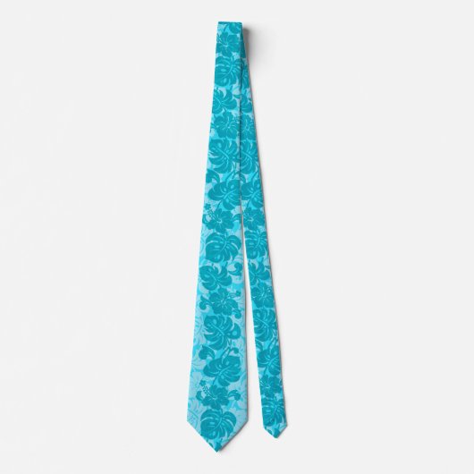 Kalakauaのボーダー印刷されるハワイのハイビスカスの2側 ネクタイ (正面)