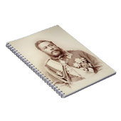 Kalakaua (1836-91年)、遅いc19th (セピア色の写真)王 ノートブック (右側)