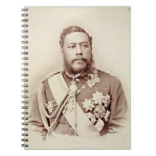 Kalakaua (1836-91年)、遅いc19th (セピア色の写真)王 ノートブック