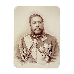 Kalakaua (1836-91年)、遅いc19th (セピア色の写真)王 マグネット