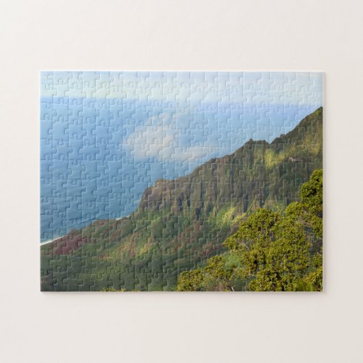 Kalalalu Overlook – カウアイ，ハワイ – 11x14 - 252 pc ジグソーパズル (横)