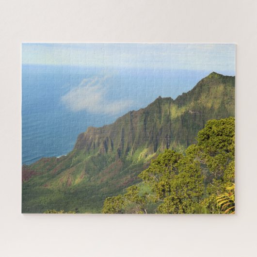Kalalalu Overlook – カウアイ，ハワイ – 16x20 - 520 pc ジグソーパズル (横)