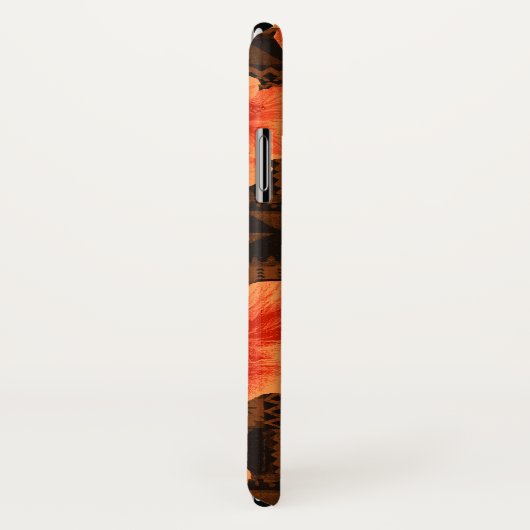 Kalalauの樹皮布の熱帯ハワイのハイビスカス Case-Mate iPhoneケース (裏面/右)