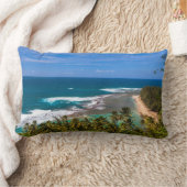 Kalalau+Trailから見たTunnels Beach ランバークッション (ブランケット)