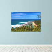 Kalalau+Trailから見るTunnels+Beach キャンバスプリント (インサイチュ (ウッドフロア))
