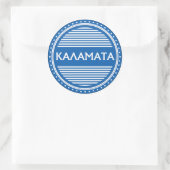 Kalamata City Pride Emblem – Greek Identity ラウンドシール (バッグ)