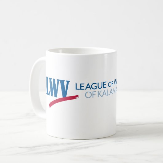 Kalamazoo区域のマグの女性の投票者のリーグ コーヒーマグカップ (正面左)