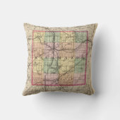 Kalamazoo郡、ミシガン州の地図 クッション (裏面)