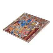 KALAMKARI RADHA KRISHNAの絵画 タイル (側面)