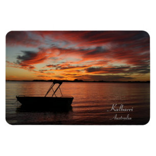 Kalbarri Sunset,西オーストラリア。ポストカード マグネット