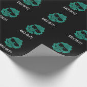 Kale-in It Veggie Kale Punおもしろい Dark BG ラッピングペーパー (角)