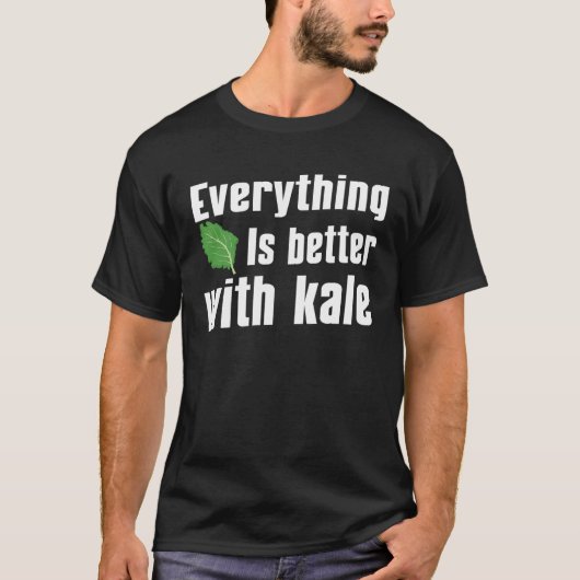 Kale Saying Vegetarian Love Healthy Food Tシャツ (正面)