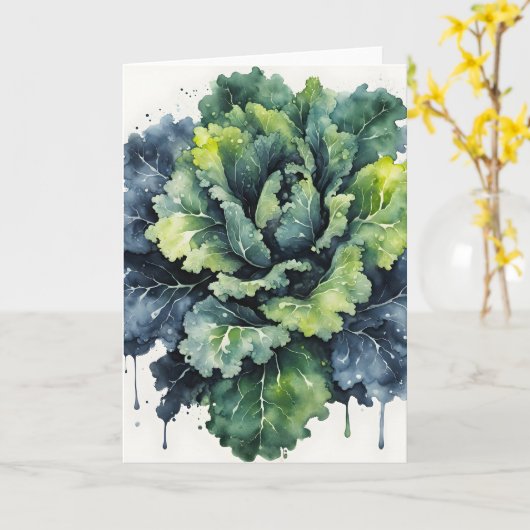 Kale - Watercolor flowers カード (黄色い花)
