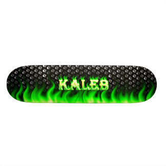 Kalebの緑の火および炎のスケートボードの設計 スケートボード
