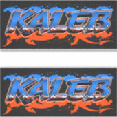 Kaleb Vorname Name Graffiti Aufkleber Sticker シール (正面)