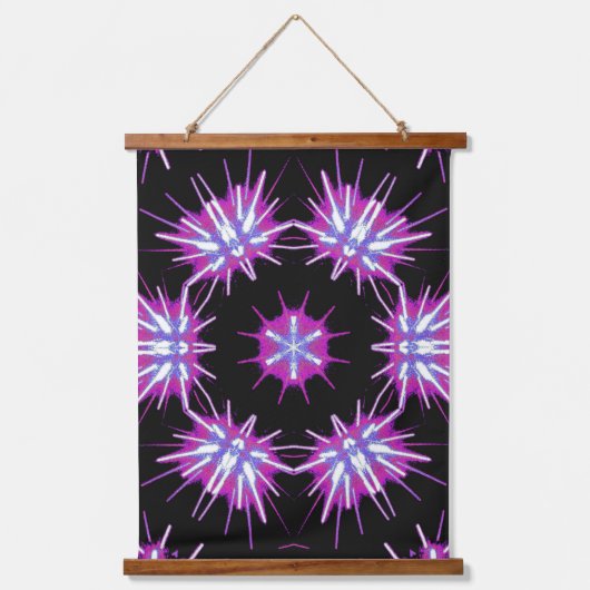Kaleido Starburst – Purple Pattern Tapestry 吊り下げ型タペストリー (正面)