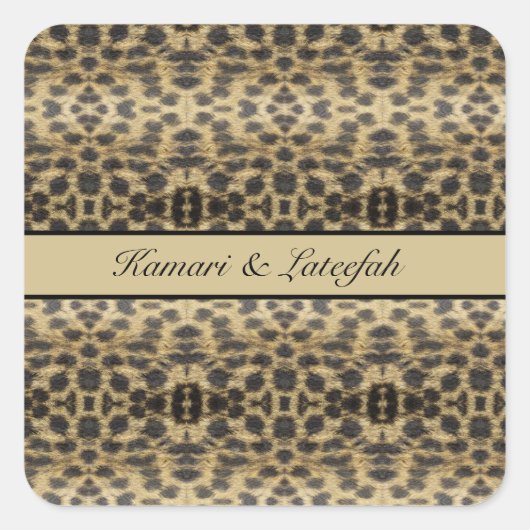 KaleidoCheetah,カスタム スクエアシール (正面)