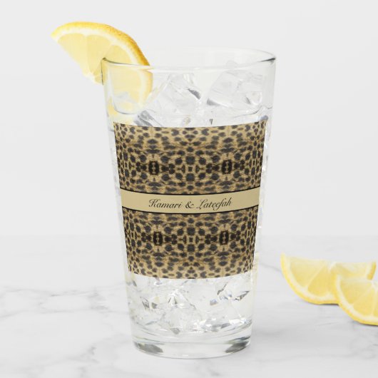 KaleidoCheetah,カスタム タンブラーグラス (アイス正面)