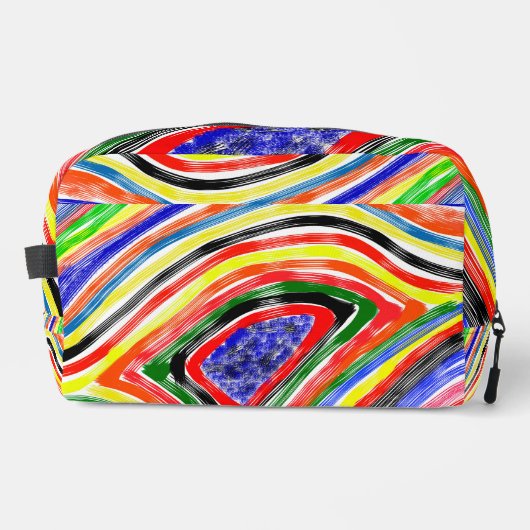 "KaleidoRush" Abstract Color Burst Travel Pouch ドップキット (正面)