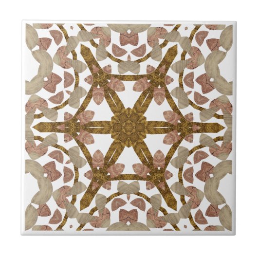 Kaleidoscope bois - Wood kaléidoscope タイル (正面)