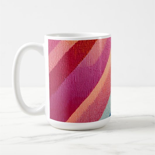 Kaleidoscope Morning – Geometric Abstract Mug コーヒーマグカップ (左)