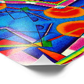 Kaleidoscope peinture à l’huile multicolore フォトプリント            (角)