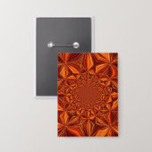 Kaleidoscope Red Digital Art Pattern-67546 缶バッジ (正面/裏面)