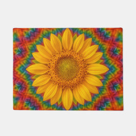 Kaleidoscope Sunflower  ドアマット