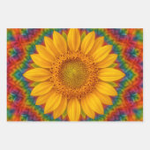 Kaleidoscope Sunflower  ラッピングペーパーシート (正面3)