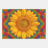 Kaleidoscope Sunflower  ラッピングペーパーシート (正面2)