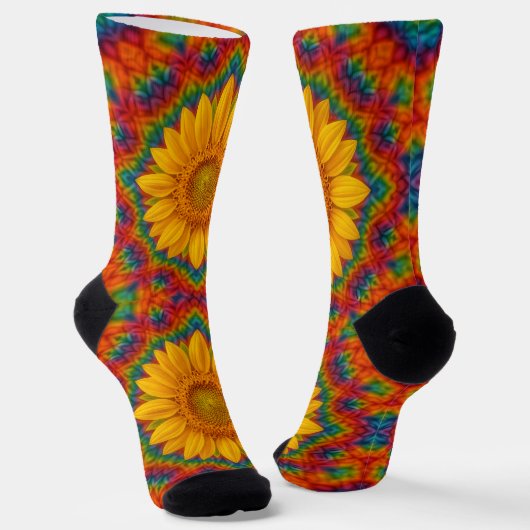 Kaleidoscope Sunflower Socks ソックス (傾斜あり)