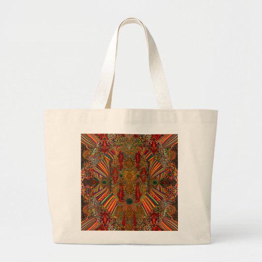 Kaleidoscopic Art Jumbo Tote Bag – Geometric  ラージトートバッグ (正面)