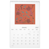 Kaleidoscopic Cat Calendar カレンダー (1月 2027)