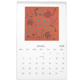 Kaleidoscopic Cat Calendar カレンダー (1月 2026)