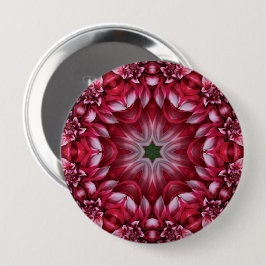 Kaleidoscopic Crimson Dahlia  缶バッジ