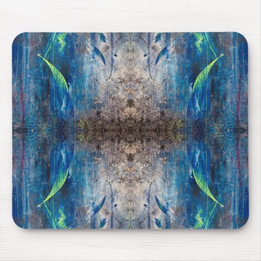 Kaleidoskopisch abstrakt bunt bohemien mandala マウスパッド (正面)