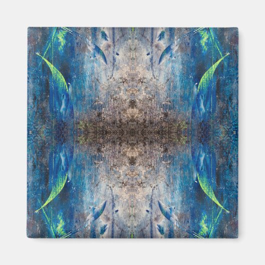 Kaleidoskopisch abstrakt bunt bohemien mandala マグネット (正面)