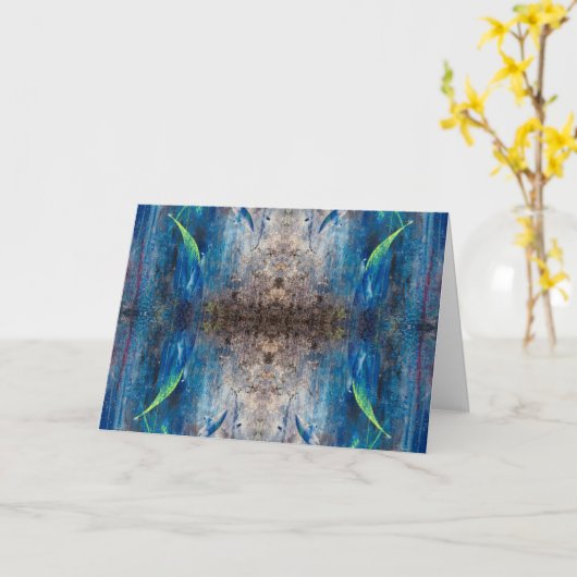 Kaleidoskopisch abstrakt bunt verspielt mandala カード (黄色い花)