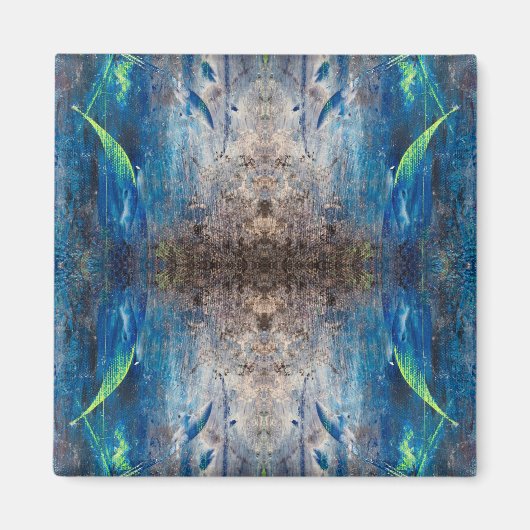 Kaleidoskopisch abstrakt bunt verspielt mandala マグネット (正面)
