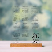 Kalender Deutsch 2025カレンダー通年 アクリルサイン (ニュートラル)