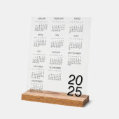 Kalender Deutsch 2025カレンダー通年 アクリルサイン (傾斜)