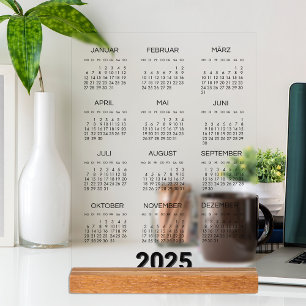 Kalender Deutsch 2025年モダン アクリルサイン