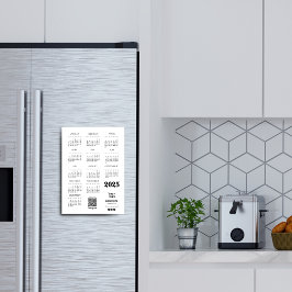 Kalender Deutsch 2025年通年カレンダーQrコード マグネット招待状