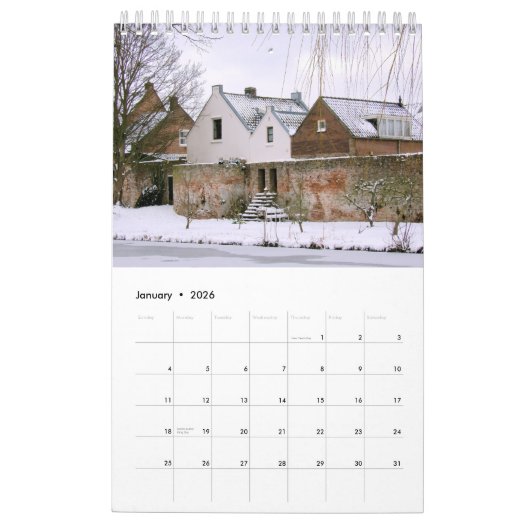 Kalender met afbeeldingen van de natuur カレンダー (1月 2026)