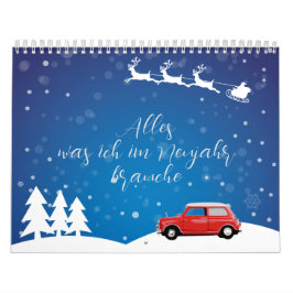 Kalender Mini Cooper Alles was brauche im Neujahr カレンダー