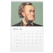 Kalender mit 12 Komponisten im traditionellen Stil カレンダー (2月 2027)