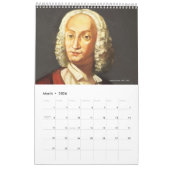 Kalender mit 12 Komponisten im traditionellen Stil カレンダー (3月 2026)