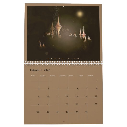 Kalender mysterious worlds カレンダー (2月 2026)